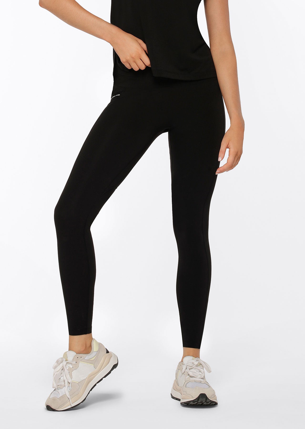 Lorna Jane No Ride Booty Pocket Full Length Leggings - Black