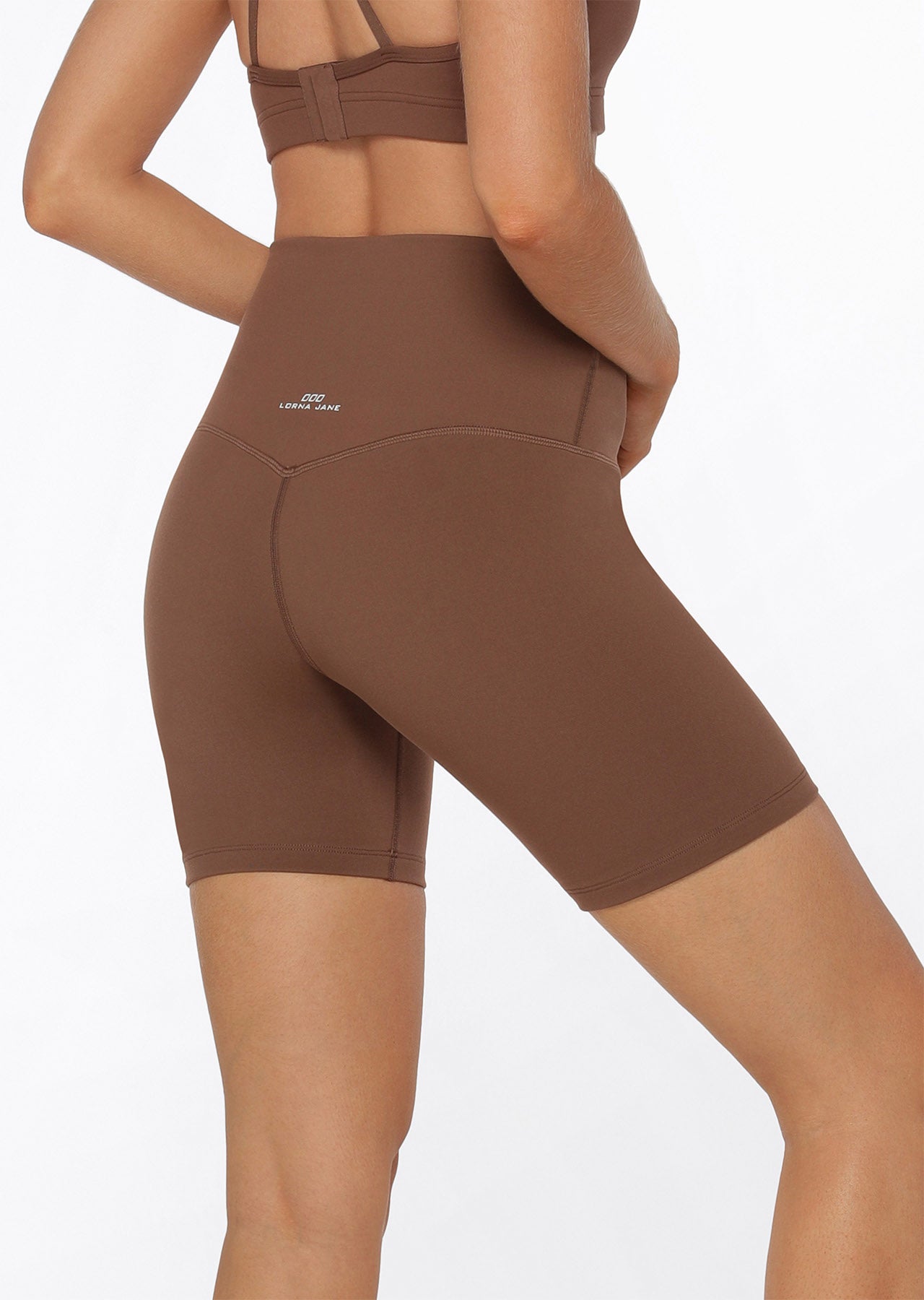 Lorna Jane Ultra High Thermal Bike Shorts - Chocolate
