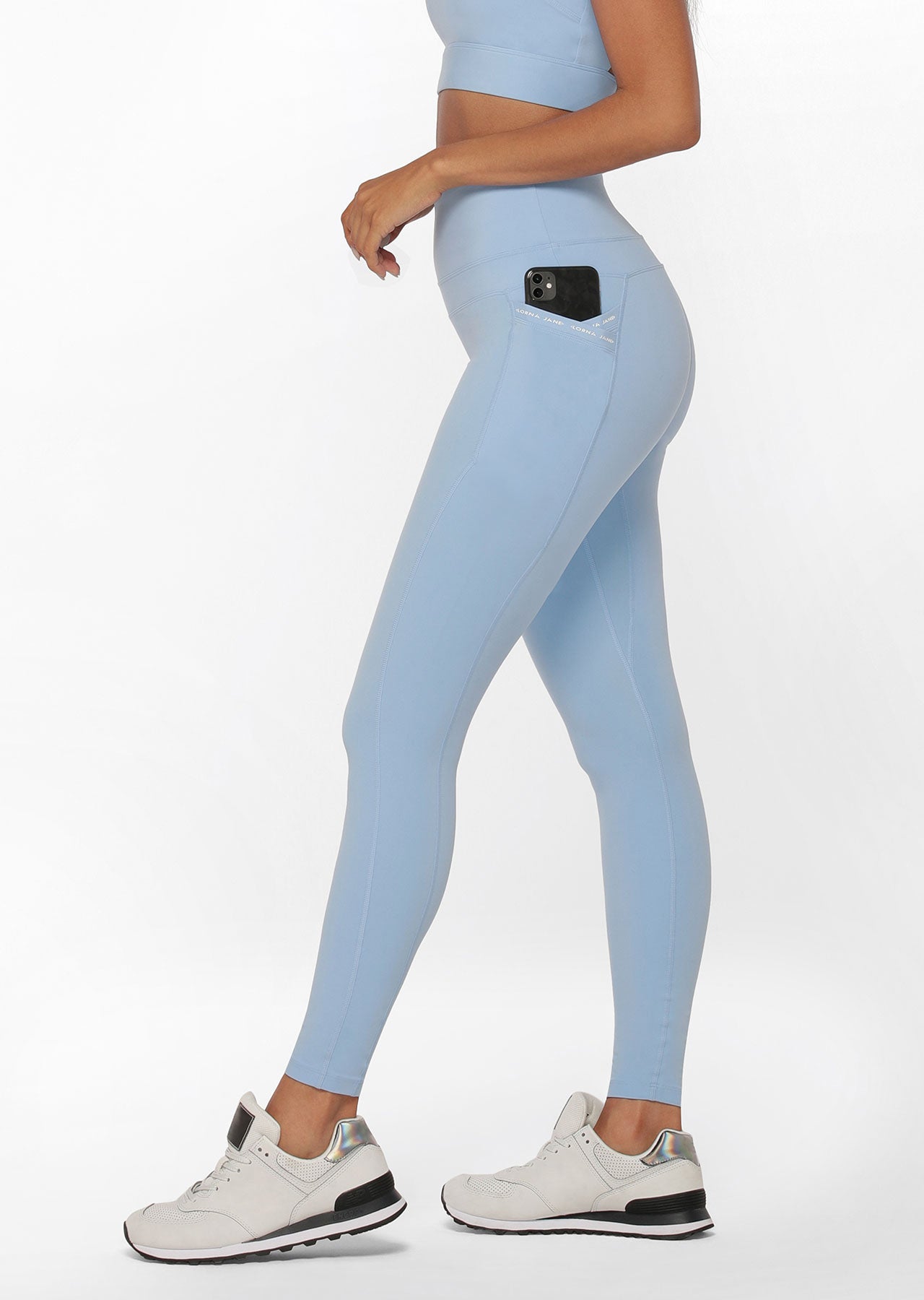 Lorna Jane Cardio No Ride Pocket Full Length Leggings - Moontide