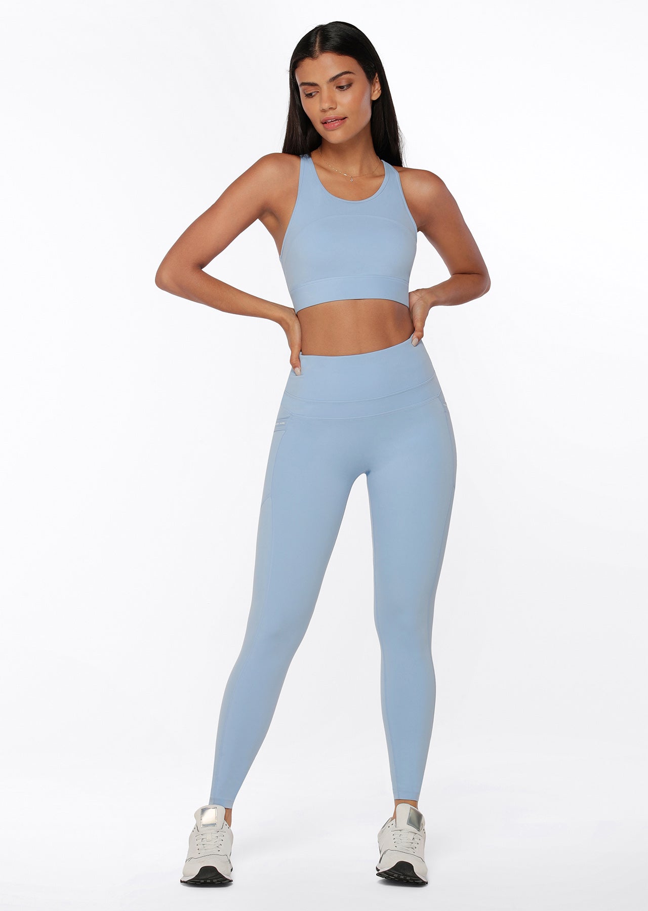 Lorna Jane Cardio No Ride Pocket Full Length Leggings - Moontide