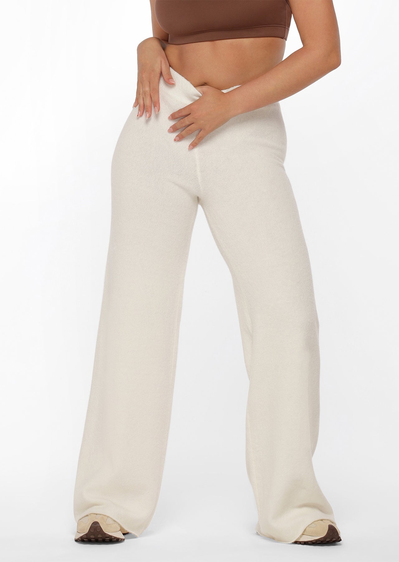 Lorna Jane Recoup Knitted Flares - Porcelain