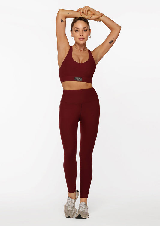 Lorna Jane All In Excel No Chafe Ankle Biter Leggings - Sepia