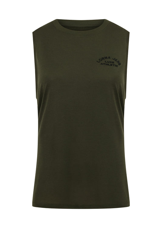 Lorna Jane Lotus Muscle Tank - Luxury Green