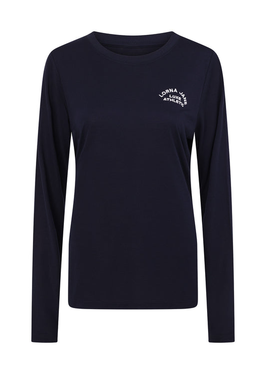 Lorna Jane Lotus Long Sleeve Top - French Navy