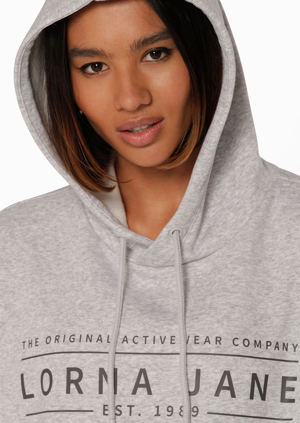 Lorna Jane Lounge Fleece Hoodie - Grey Marl