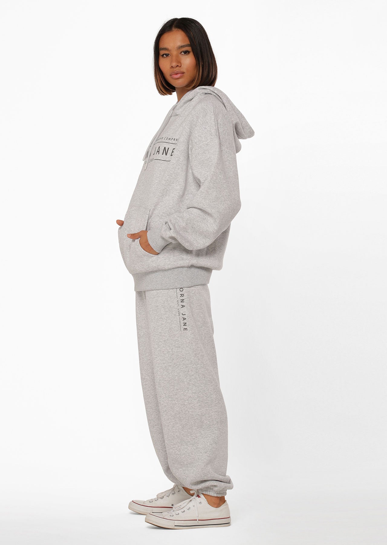 Lorna Jane Lounge Fleece Trackpants - Grey Marl