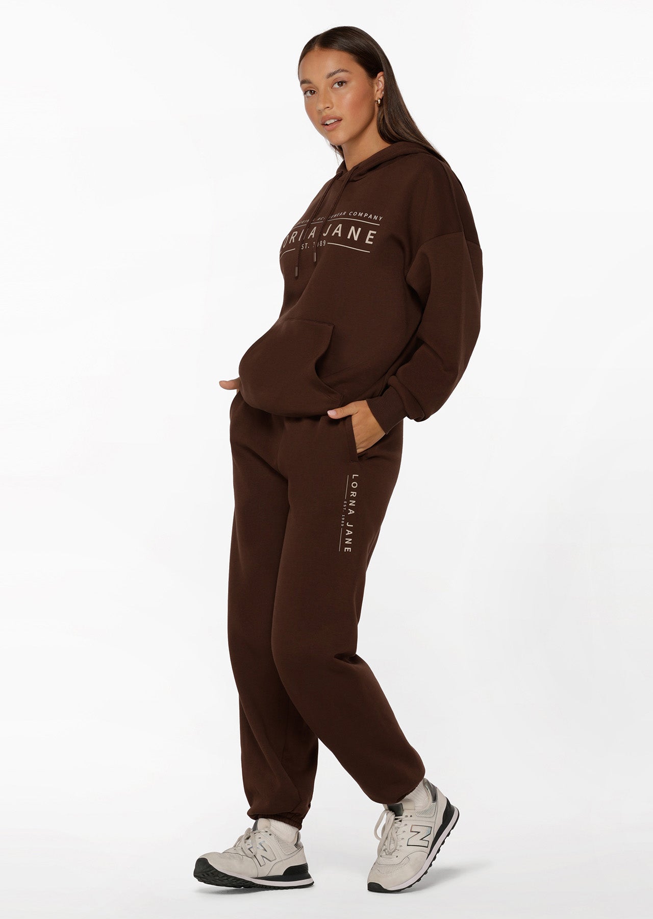 Lorna Jane Lounge Fleece Trackpants - Espresso