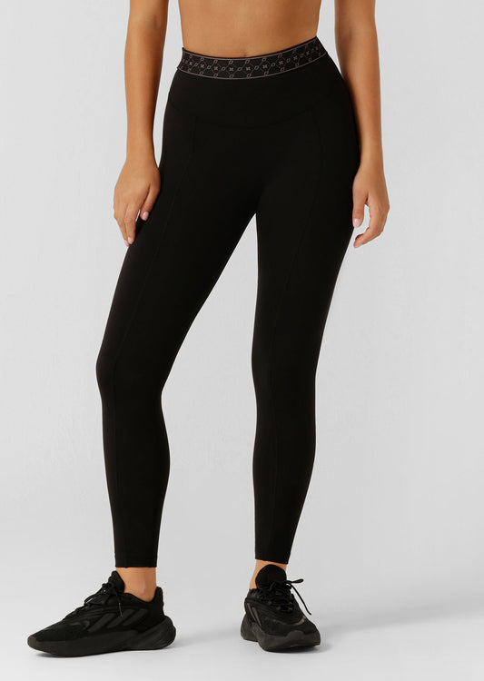 Lorna Jane High Definition Zip Pocket Full Length Leggings - Black