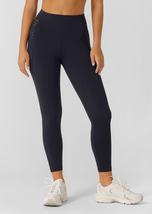 Lorna Jane Swift Monogram Ankle Biter Leggings - Midnight Blue