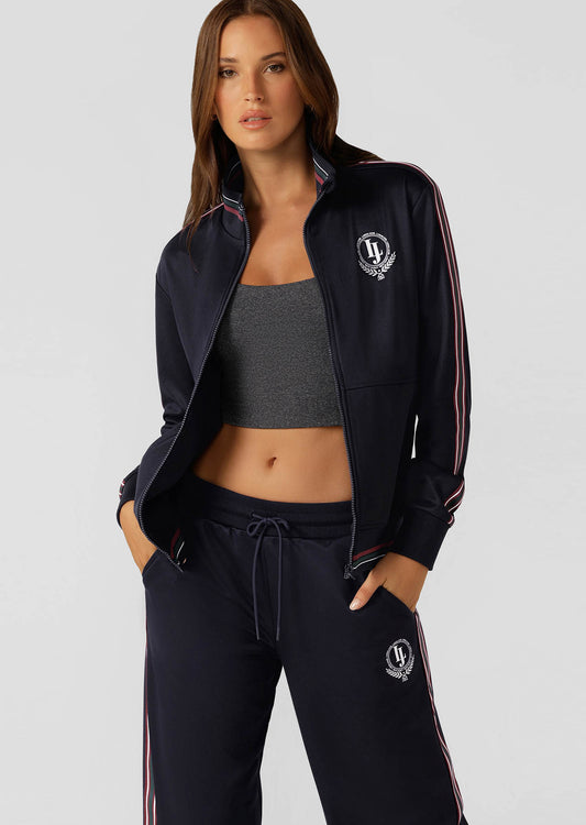 Lorna Jane Level Up Track Zip Through - Midnight Blue