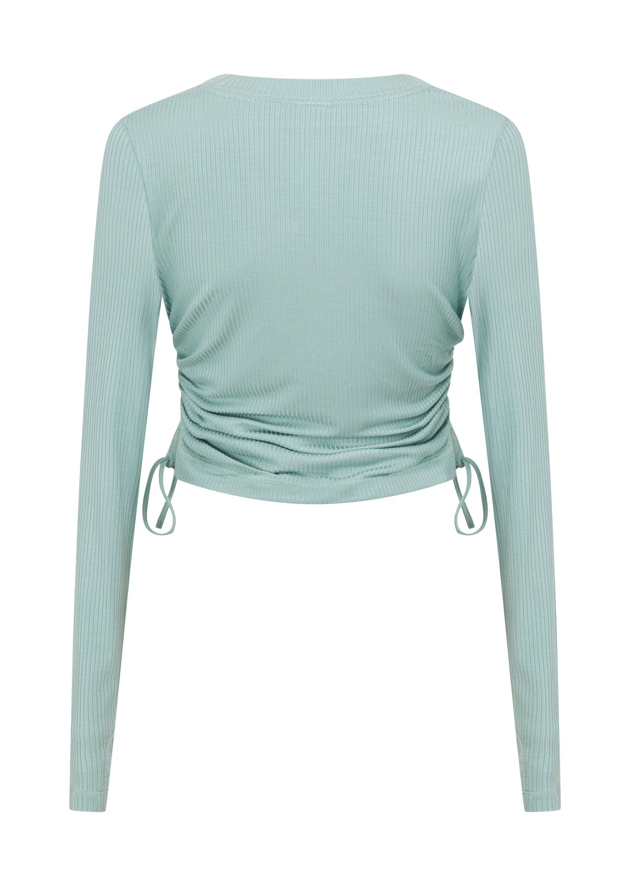 Lorna Jane Easy Adjust Longsleeve Rib Top - Sea Mist