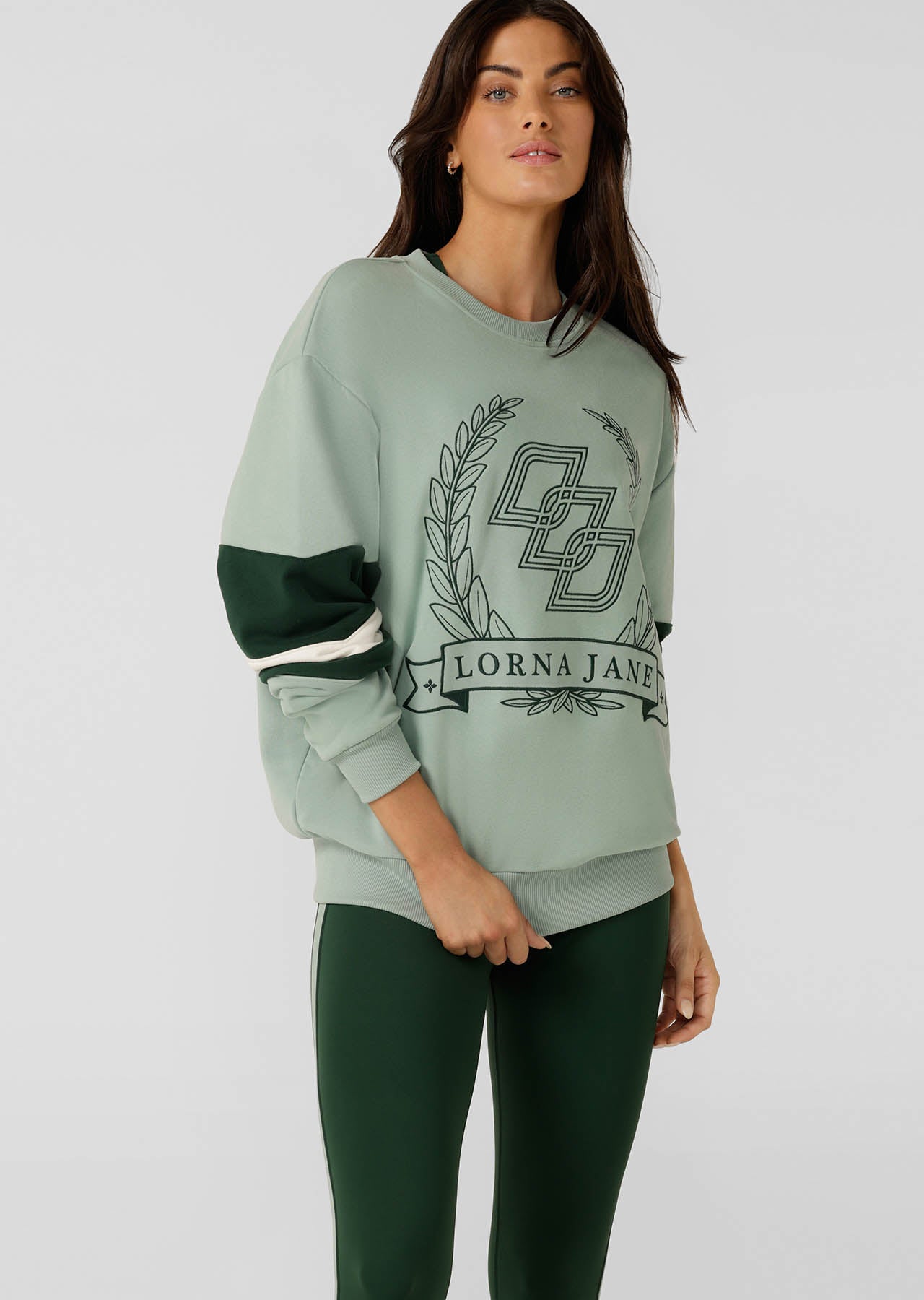 Lorna Jane Freshman Oversized Sweat - Sea Mist Multi