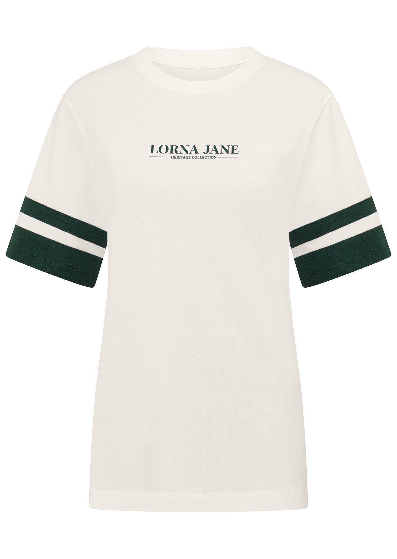 Lorna Jane Varsity Relaxed Tee - Porcelain