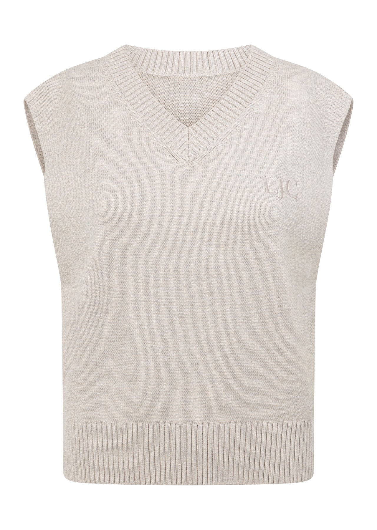 Lorna Jane Outdoor Knit Vest - Chalk Marl