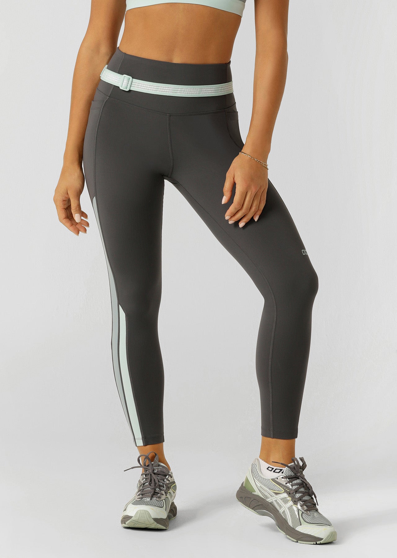 Lorna Jane Trailblazer Phone Pocket Ankle Biter Leggings - Titanium