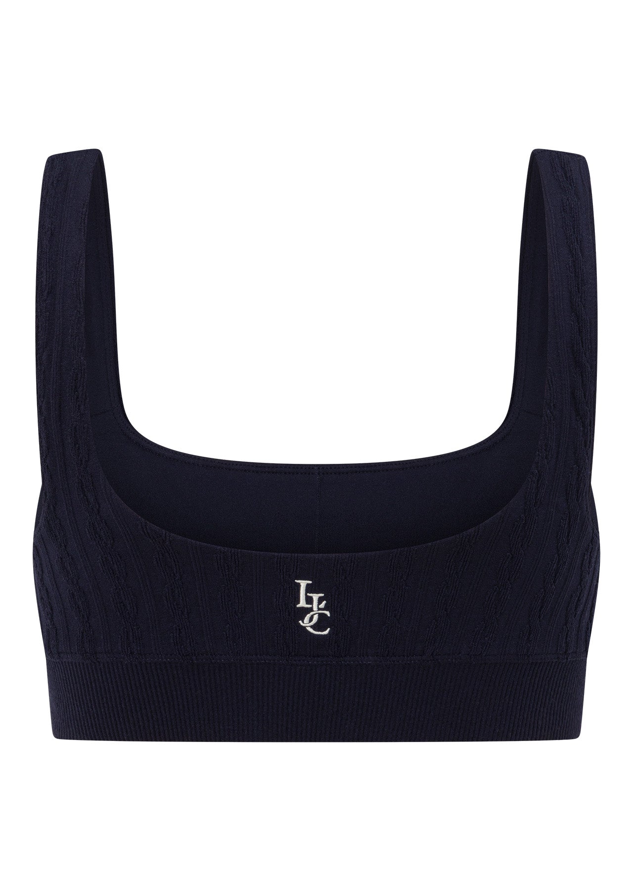 Lorna Jane Cable Seamless Sports Bra - Midnight Blue