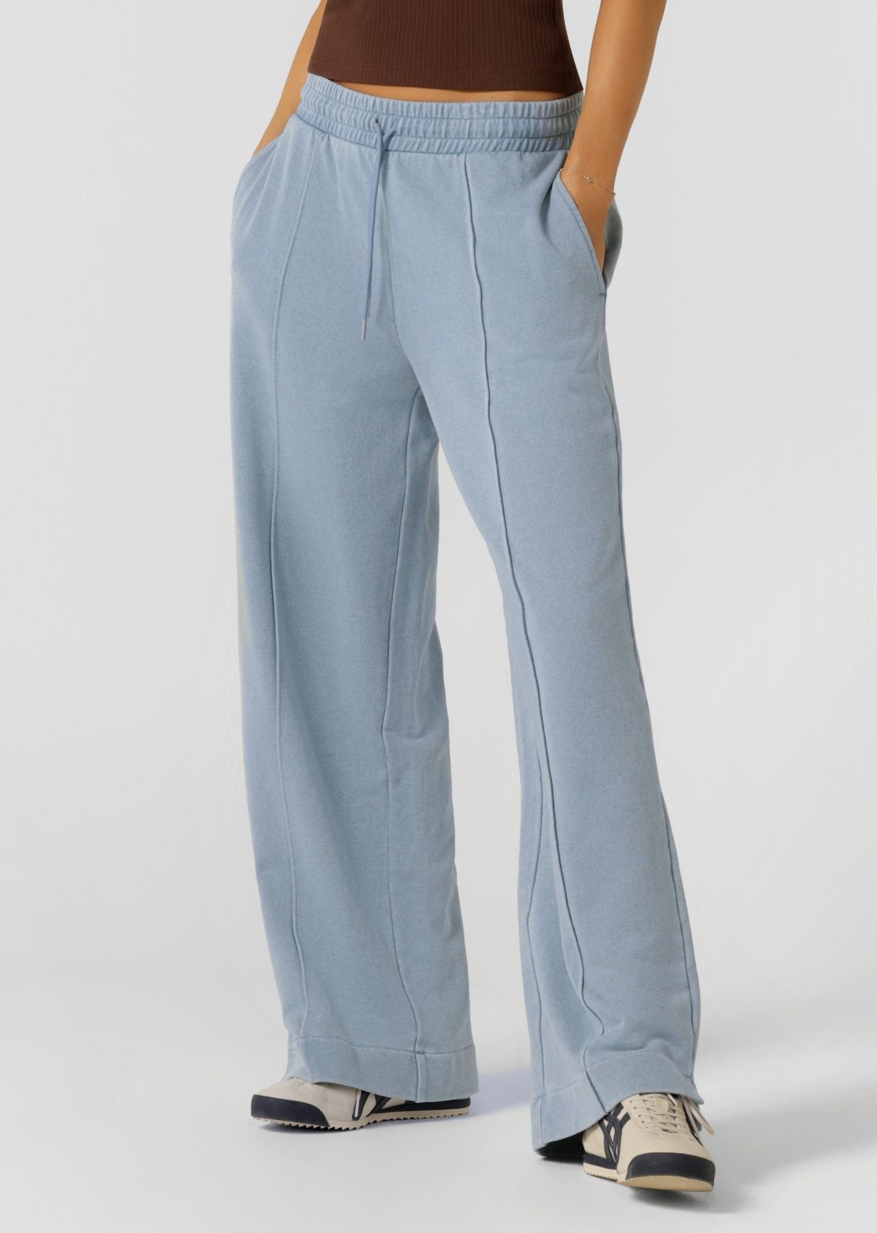 Lorna Jane Movement Washed Pants - Washed Blue