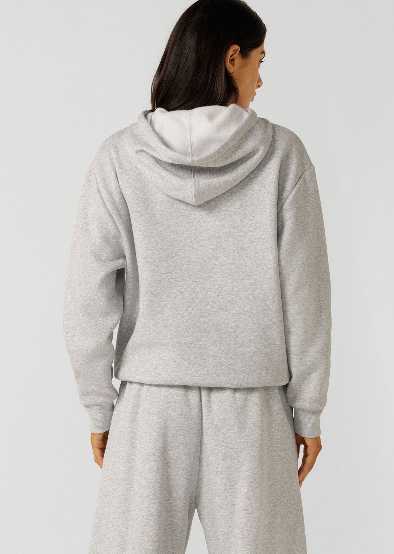 Lorna Jane Sports Club Fleece Hoodie - Grey Marl