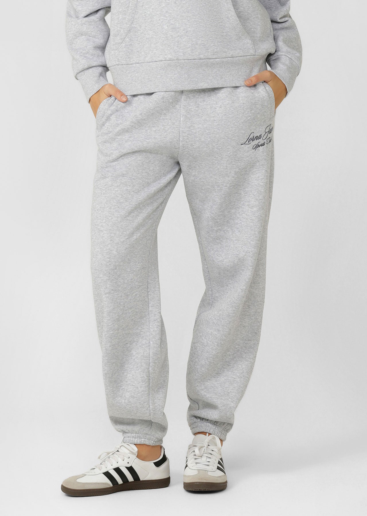 Lorna Jane Sports Club Fleece Sweatpants - Grey Marl