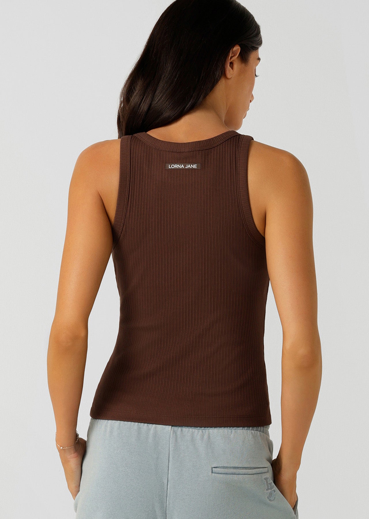 Lorna Jane Legacy Rib Tank - Espresso