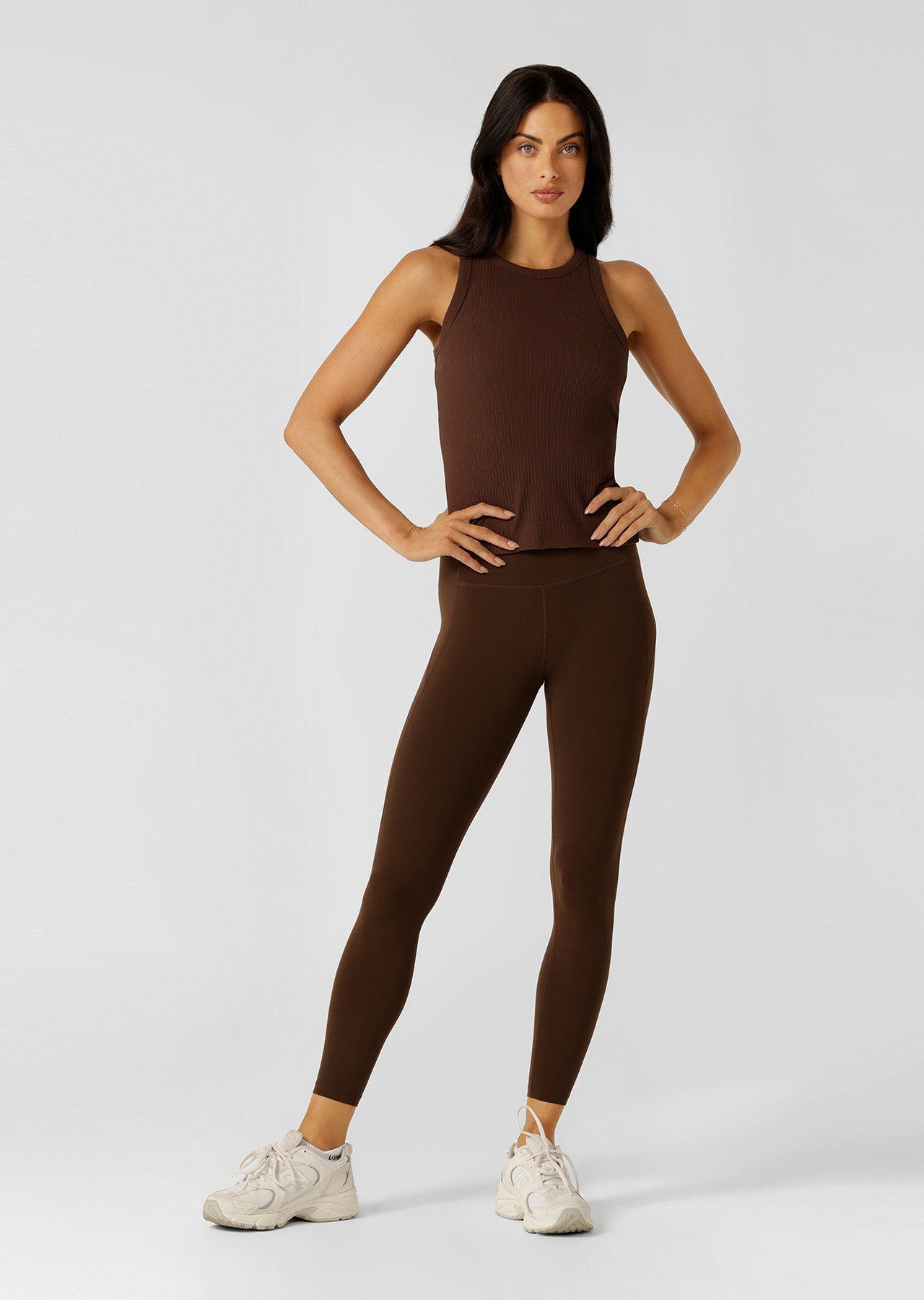 Lorna Jane Legacy Rib Tank - Espresso