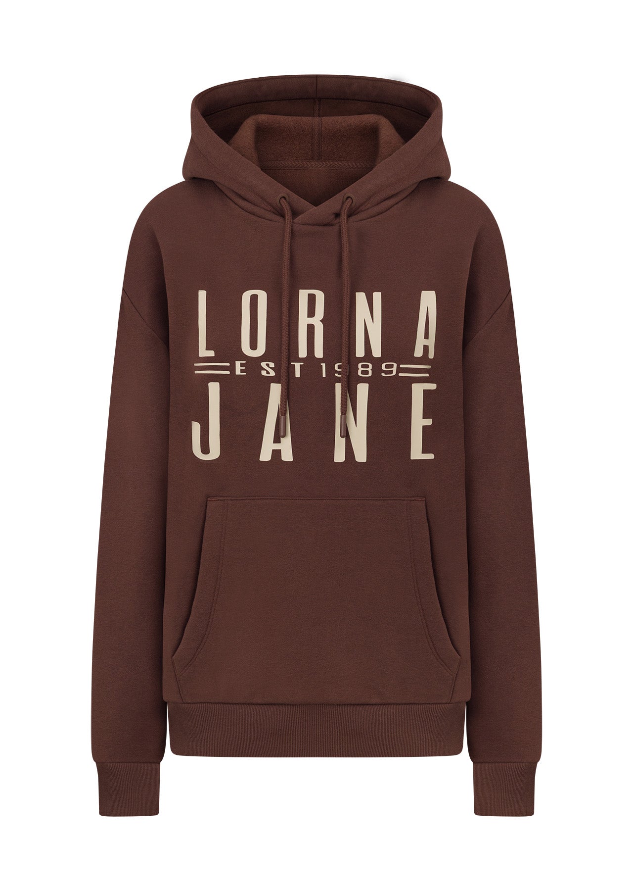 Lorna Jane Lounge Fleece Hoodie - Espresso