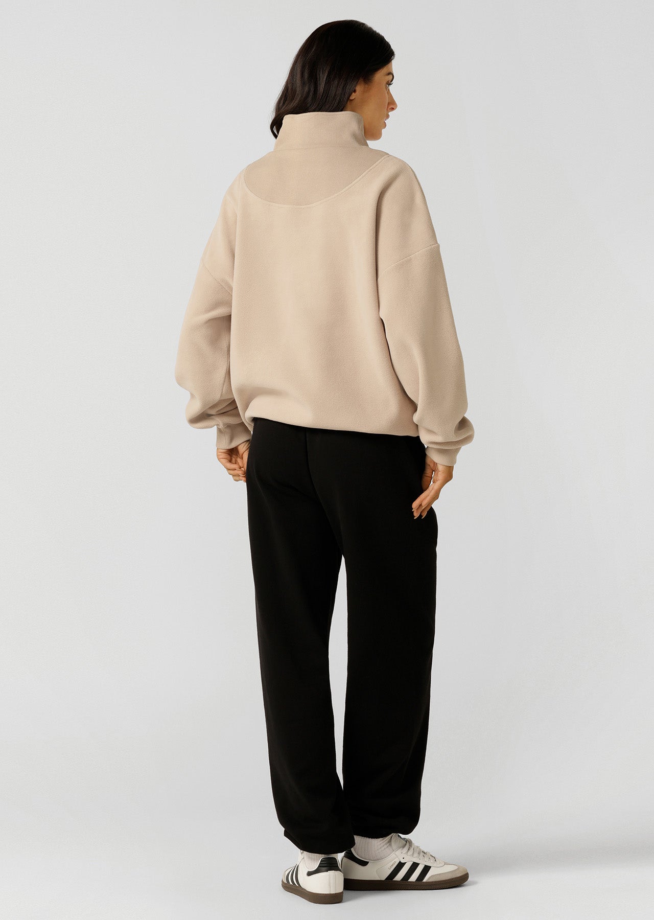 Lorna Jane Clubhouse Polar Fleece 1/2 Zip - Latte