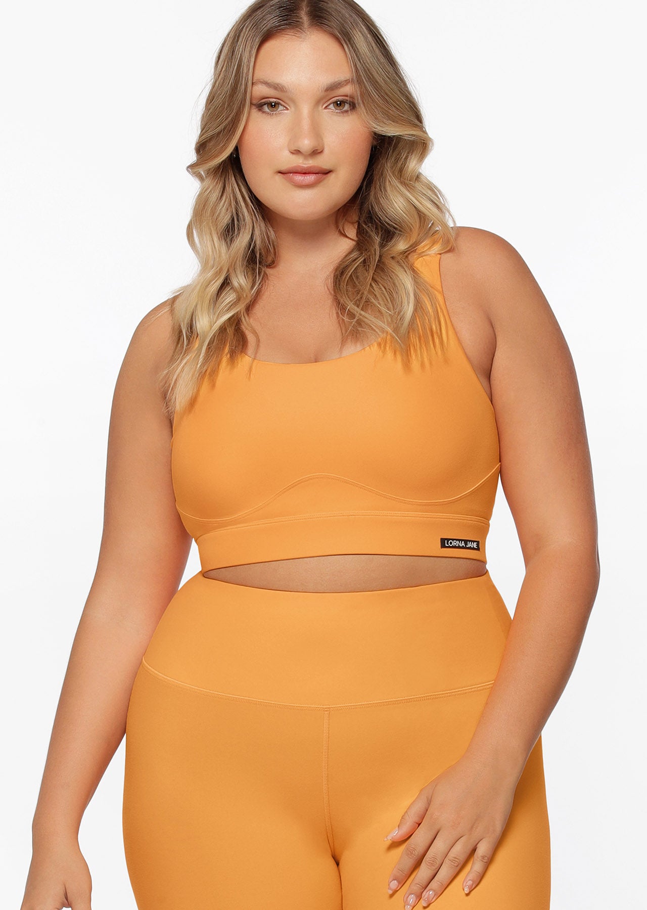 Lorna Jane Fire Up Excel Sports Bra - Mango Sorbet