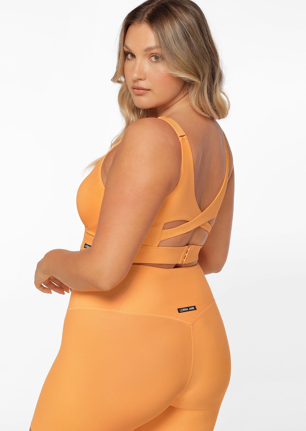 Lorna Jane Fire Up Excel Sports Bra - Mango Sorbet