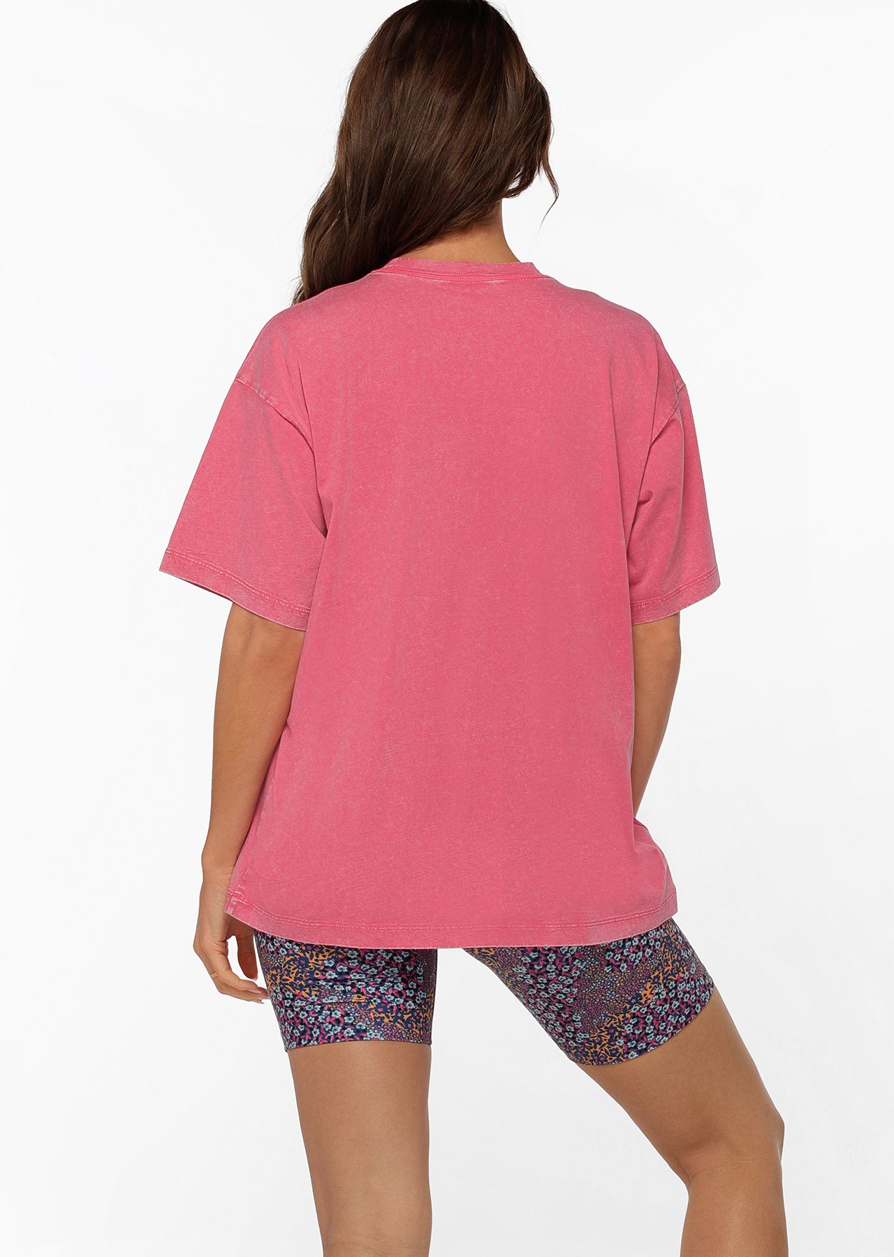 Lorna Jane LJ Sport Washed Boyfriend Tee - Washed Rose Pink