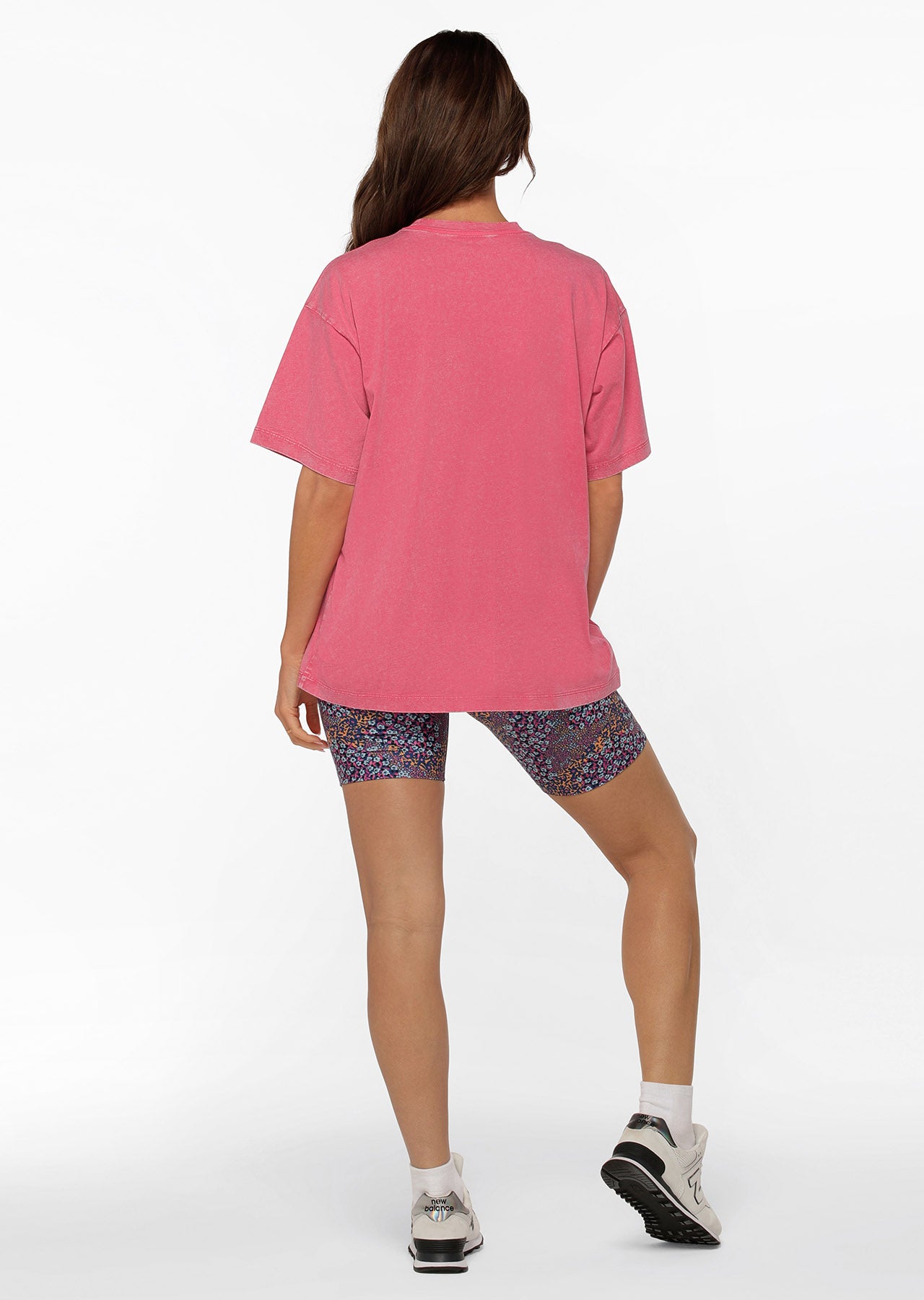 Lorna Jane LJ Sport Washed Boyfriend Tee - Washed Rose Pink