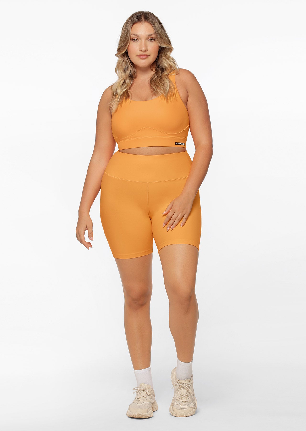 Lorna Jane Fire Up Excel Bike Shorts - Mango Sorbet
