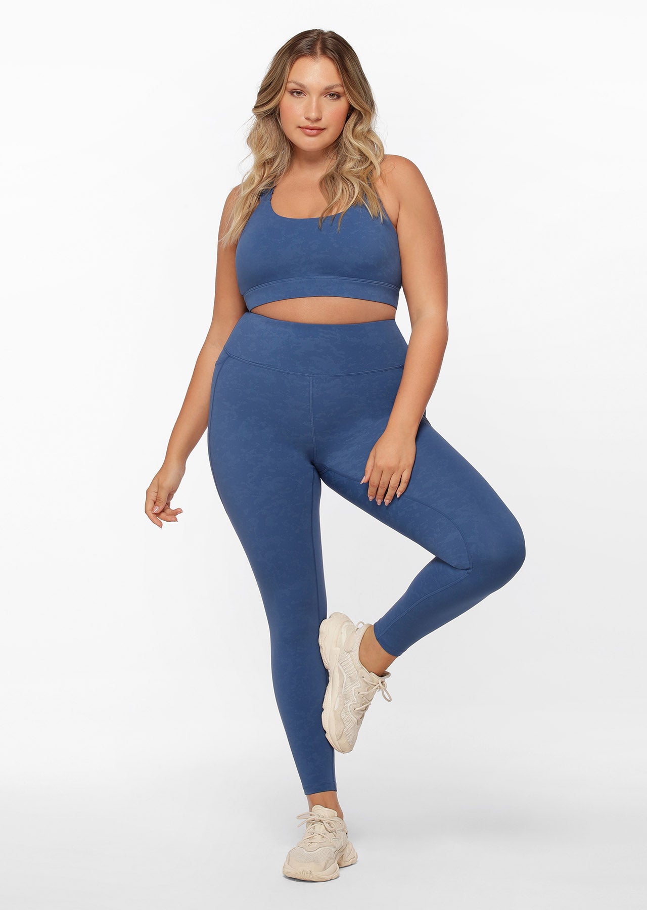 Lorna Jane Scrunch Full Length Leggings - Washed Indigo