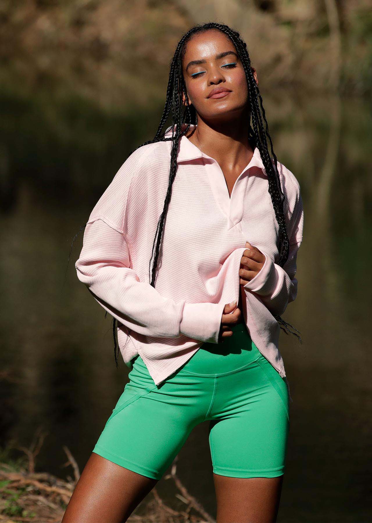 Lorna Jane Road Trip Long Sleeve Top - Pale Peony