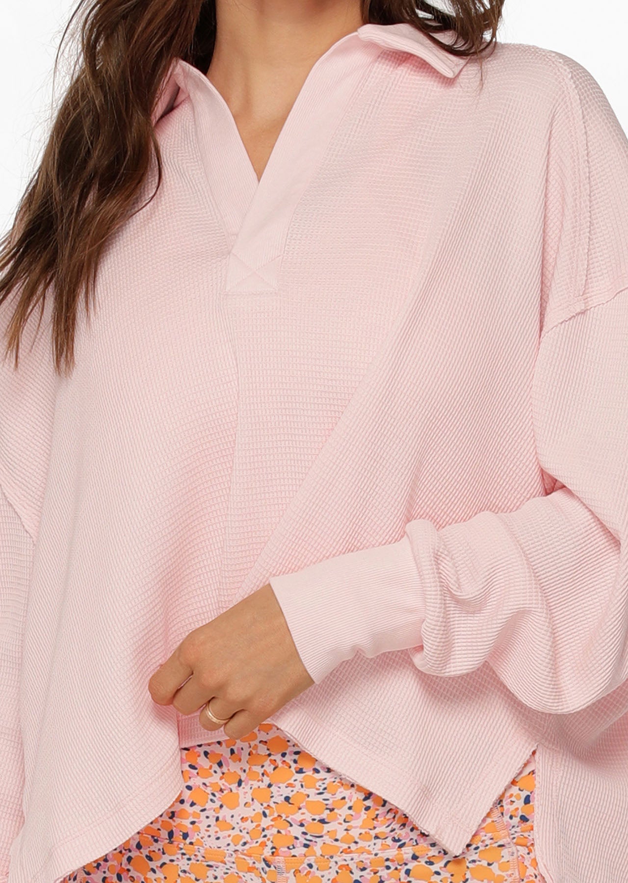 Lorna Jane Road Trip Long Sleeve Top - Pale Peony