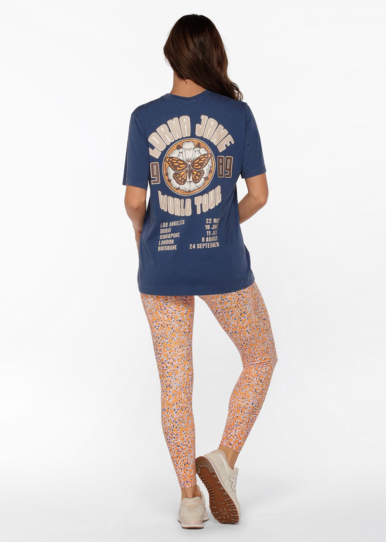 Lorna Jane With The Band Relaxed Tee - Washed Indigo