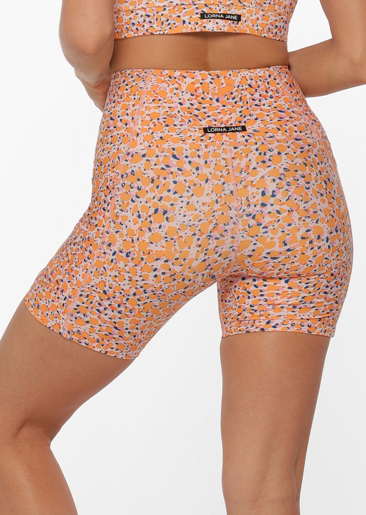 Lorna Jane Battle Cat Phone Pocket Bike Shorts - Battle Cat Print