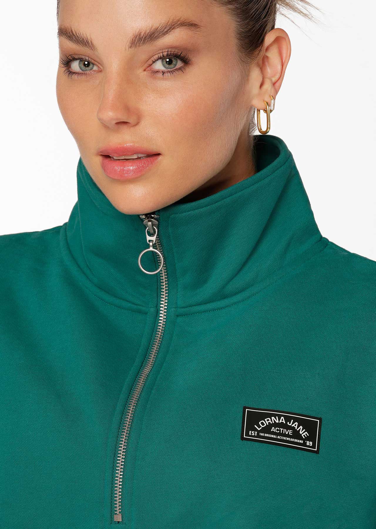 Lorna Jane LJ Sport Quarter Zip Sweat - Dark Teal