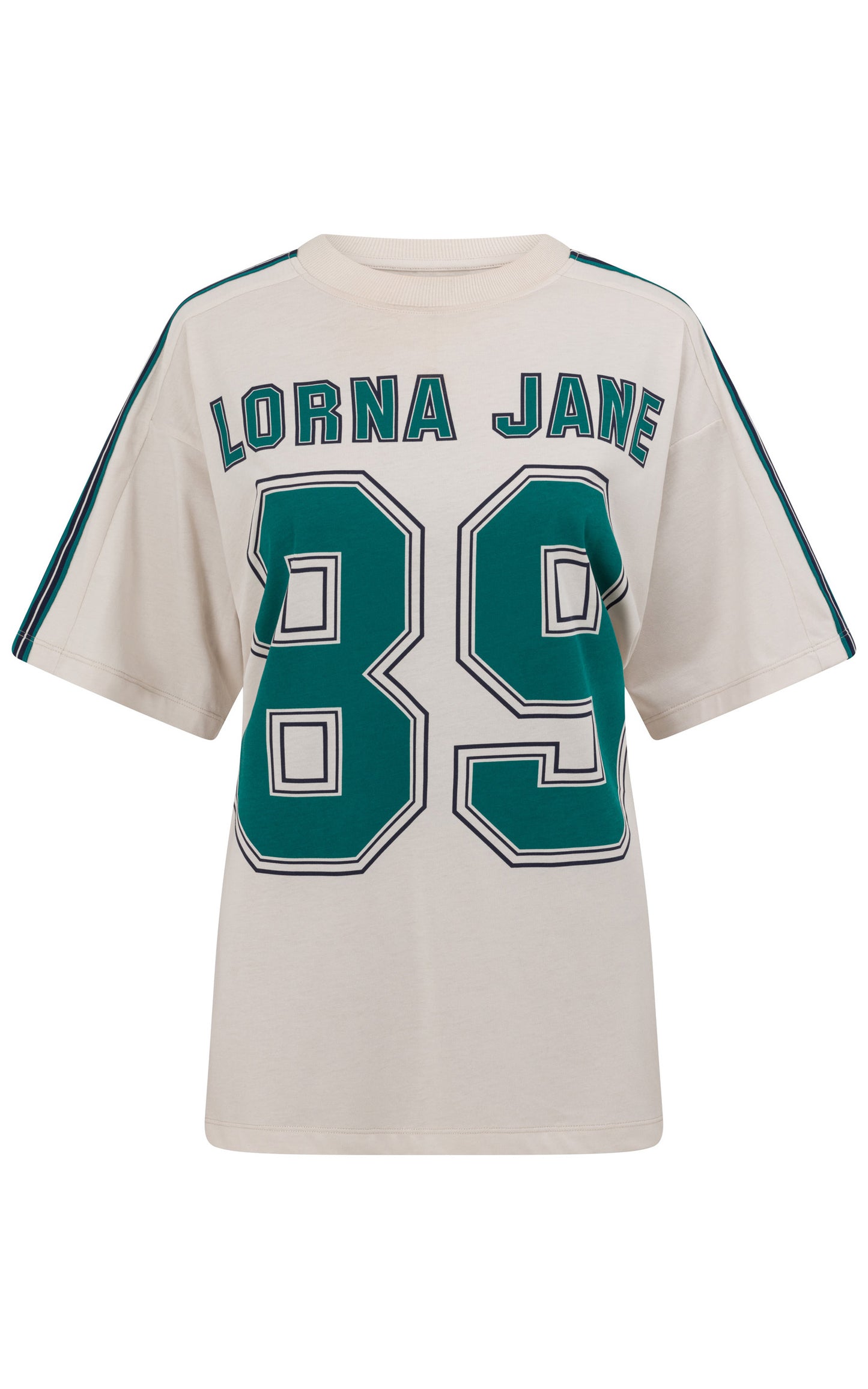 Lorna Jane Kicking Goals Boyfriend Tee - Ivory