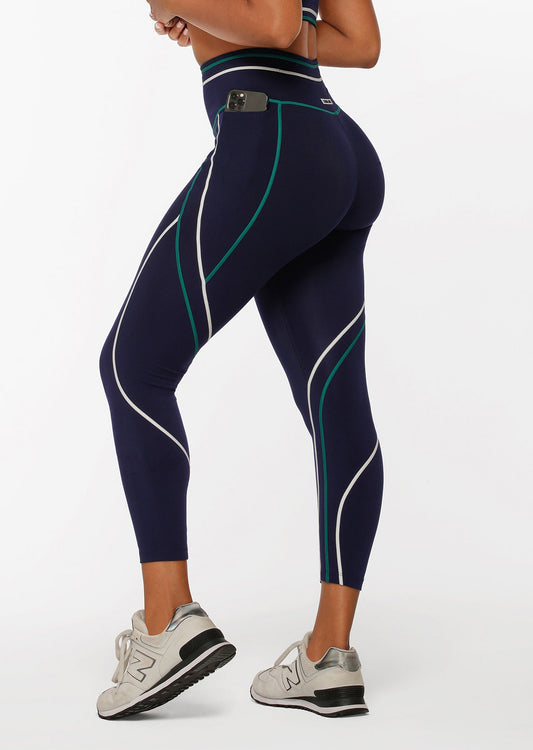 Lorna Jane Home Run Phone Pocket Ankle Biter Leggings - French Navy