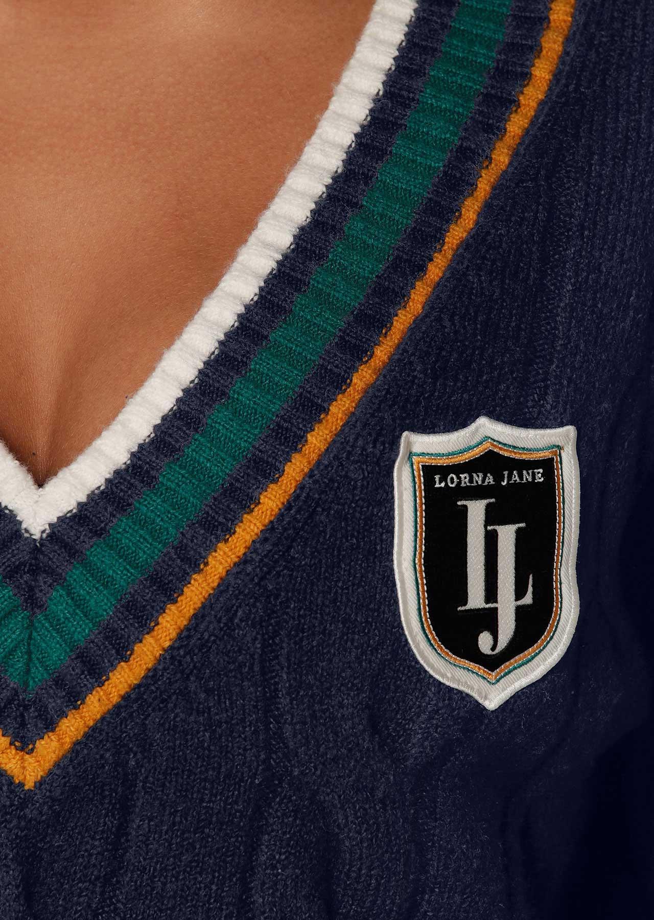 Lorna Jane Country Club Knit Jumper - French Navy