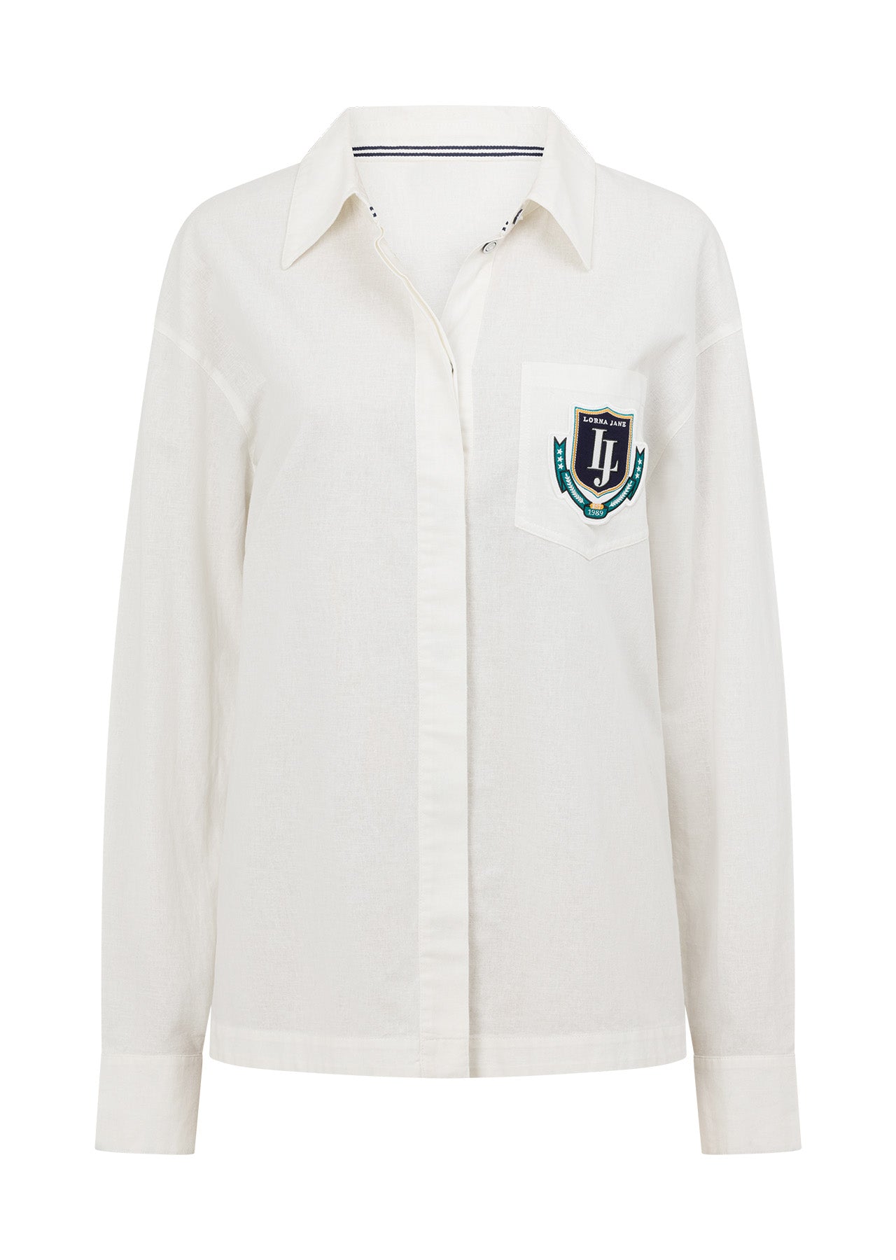 Lorna Jane Country Club Button Up - Porcelain