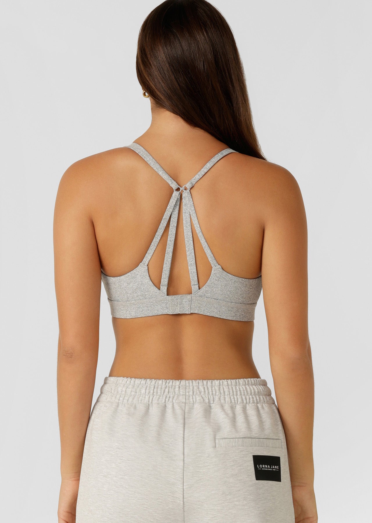 Lorna Jane Off Duty Sports Bra - Grey Marl