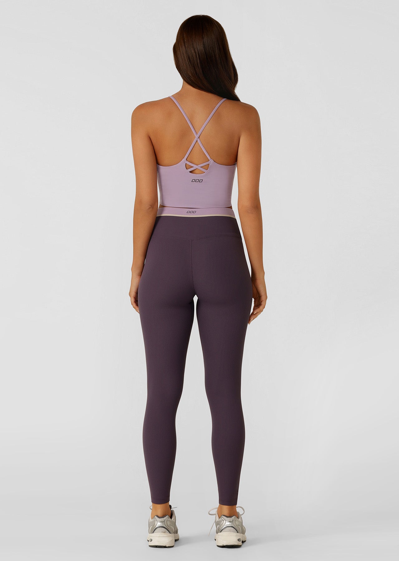 Lorna Jane Perfect Practice Rib Full Length Leggings - Midnight Plum