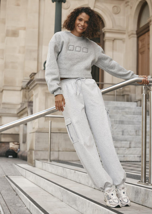 Lorna Jane Off Duty Cargo Pants - Grey Marl