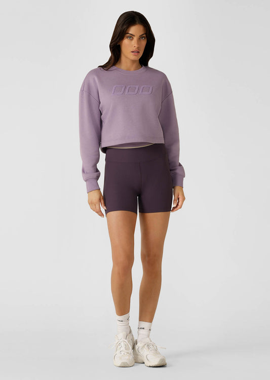 Lorna Jane Classic Cropped Sweat - Dusted Violet