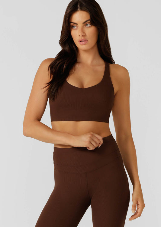 Lorna Jane Irresistible Longline Sports Bra - Espresso