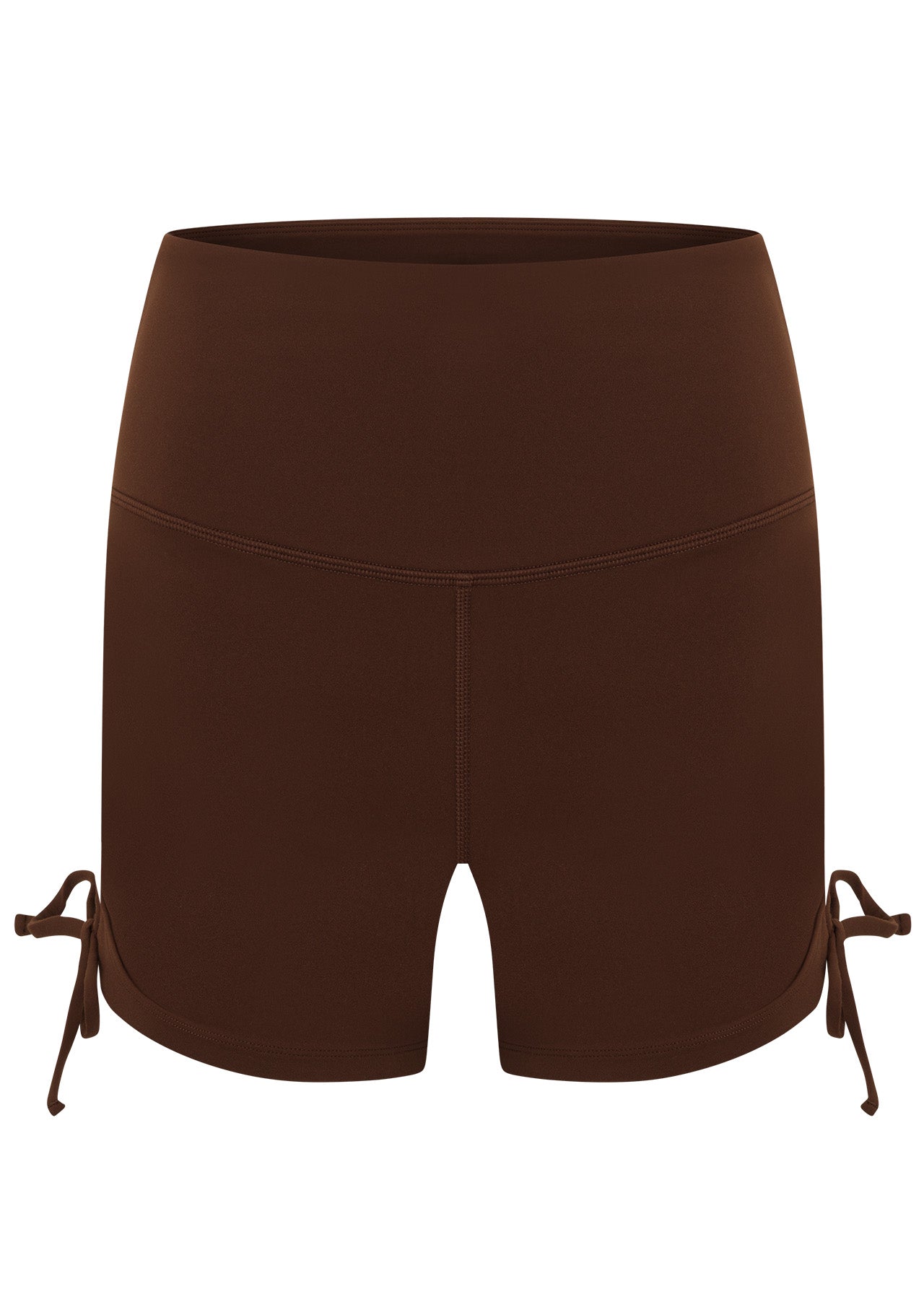 Lorna Jane Rouched Cheeky Bike Shorts - Espresso
