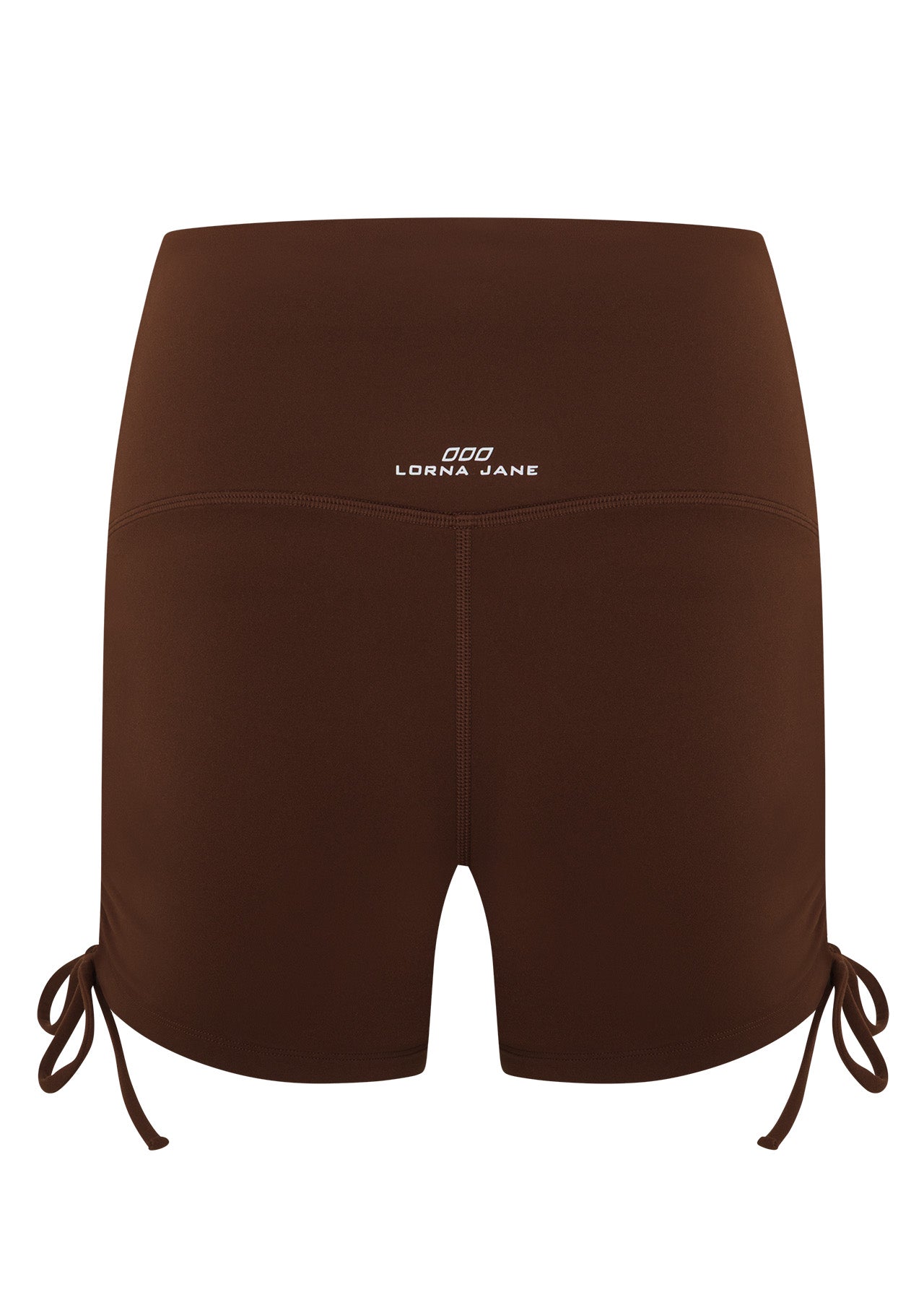 Lorna Jane Rouched Cheeky Bike Shorts - Espresso