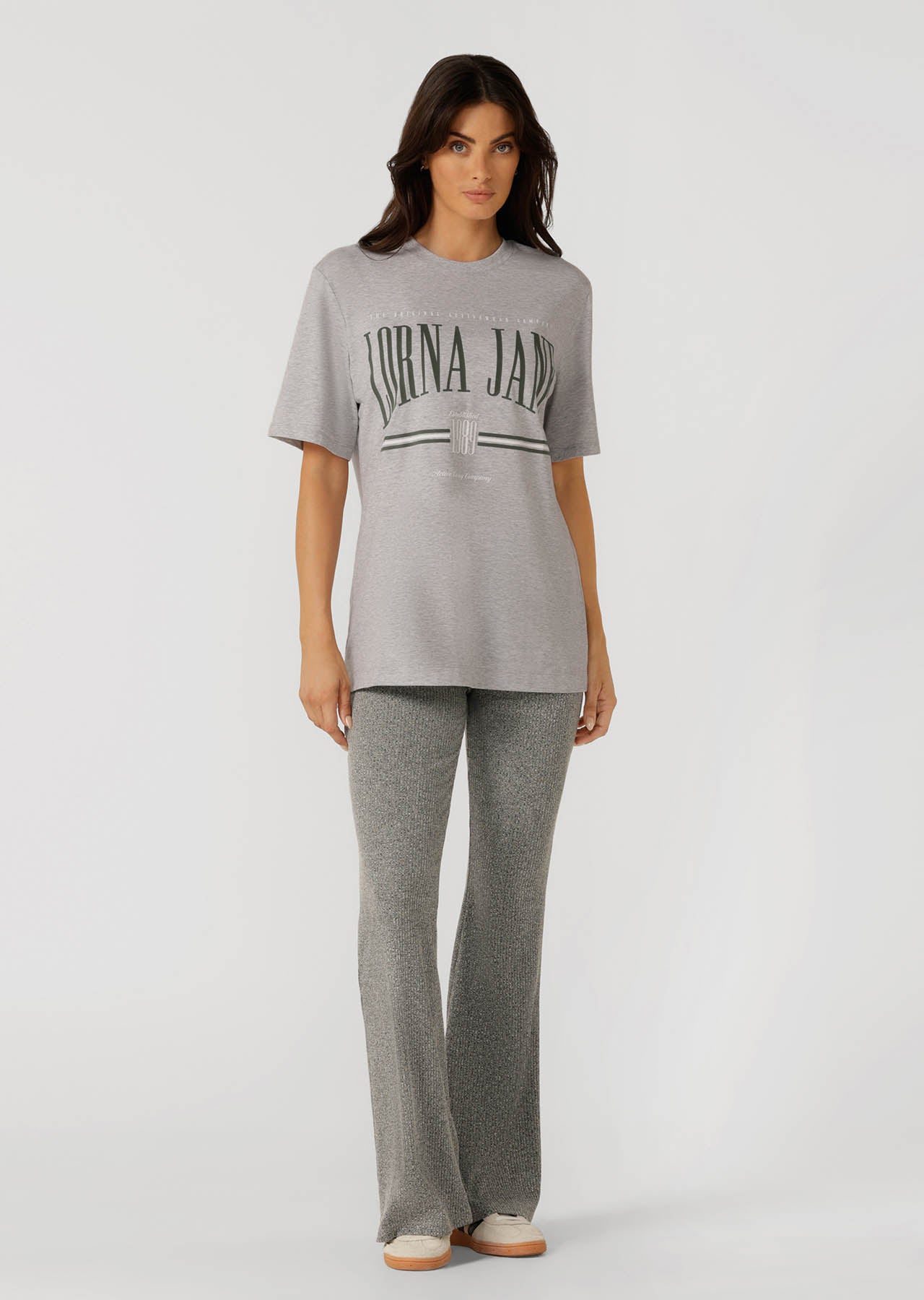 Lorna Jane Faculty Relaxed Fit Tee - Grey Marl